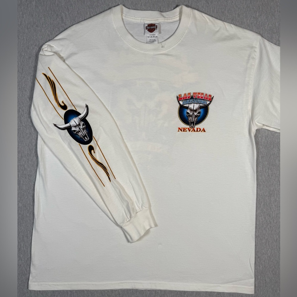 Harley-Davidson Las Vegas Long Sleeve Tee | Size XL | Western Skull Graphic - Picture 4 of 10